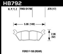 Load image into Gallery viewer, Hawk 15 Ford F-150 Performance Ceramic Street Rear Brake Pads