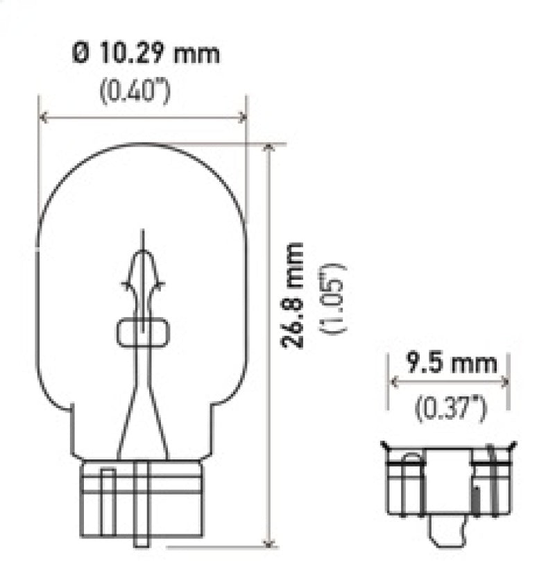 Hella Universal Clear T3.25 Incandescent 12V 3W Bulb (MOQ 10)
