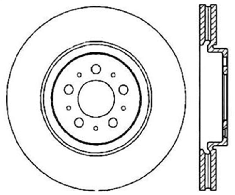 Stoptech 04-07 Volvo S60 / V70 Premium Front CryoStop Brake Rotor