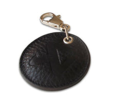 Load image into Gallery viewer, Akrapovic Round Leather Keychain - black