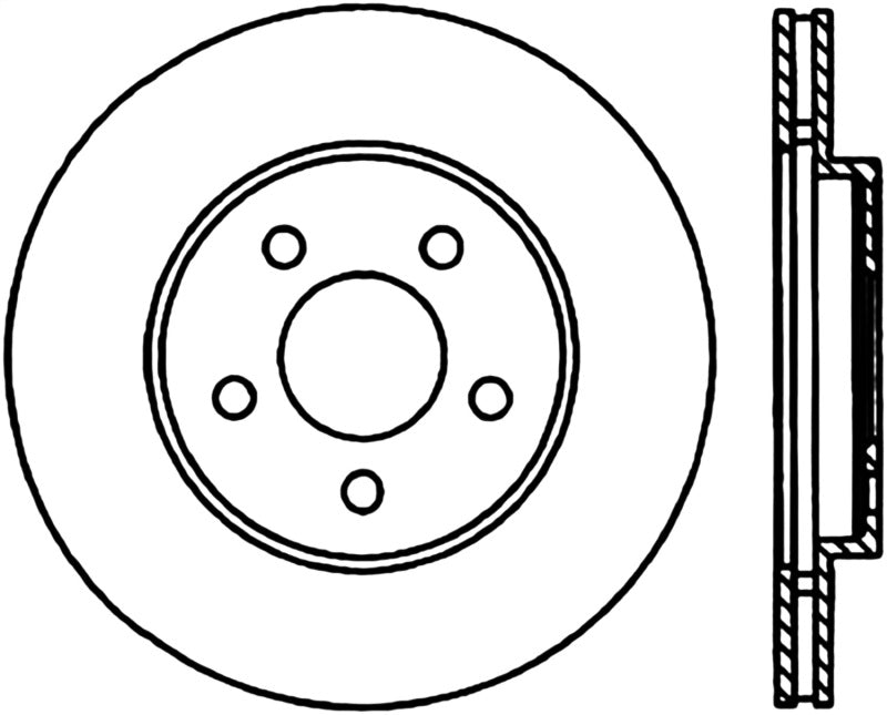 Stoptech 95-99 Dodge Neon / Plymouth Neon Premium Front Cryo Brake Rotor