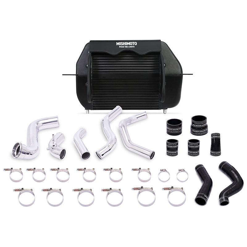 Mishimoto 2011-2014 Ford F-150 EcoBoost Black Intercooler w/ Polished Pipes