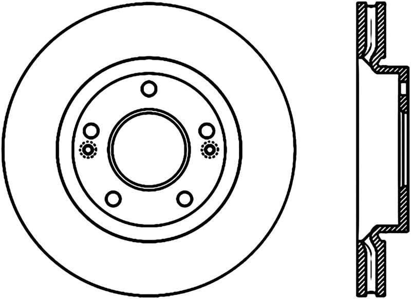 Stoptech 07-10 Hyundai Elantra Front Premium Cryostop Brake Rotor