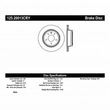 Load image into Gallery viewer, Stoptech 98-03 Jaguar XJ8 Rear Premium High Carbon CRYO-STOP Rotor