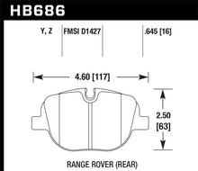 Load image into Gallery viewer, Hawk 10-11 Range Rover Sport S/C / 10-11 Supercharged Perf Ceramic Street Rear Brake Pads