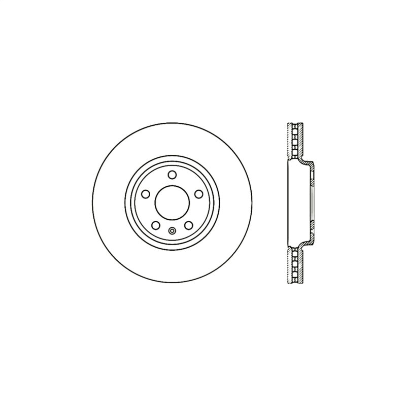 Stoptech 09-11 Audi A4/A4 Quattro Front Premium High Carbon CryoStop Rotor