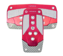 Load image into Gallery viewer, NRG Aluminum Sport Pedal A/T - Red w/Silver Carbon