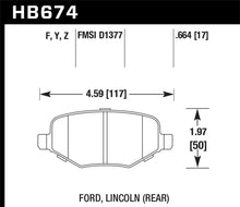 Load image into Gallery viewer, Hawk Ford Edge/Explorer/Flex/Taurus/ Lincoln MKS/MKT/MKX Perf Ceramic Street Rear Brake Pads