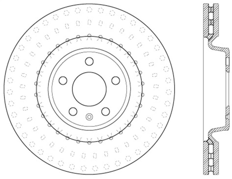 Stoptech 12-17 Audi S5 Front Premium Cryostop Brake Rotor