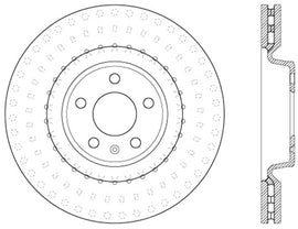 Stoptech 12-17 Audi S5 Front Premium Cryostop Brake Rotor