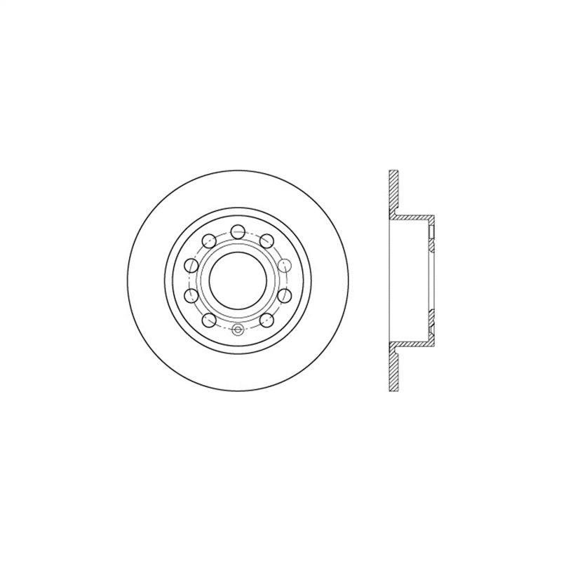 Stoptech 06-19 Audi A3 Premium High-Carbon CRYO-STOP Rear Rotor