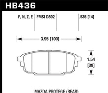 Load image into Gallery viewer, Hawk 01-03 Mazda Protege / 02-03 Mazda Protege5 Blue 9012 Race Rear Brake Pads