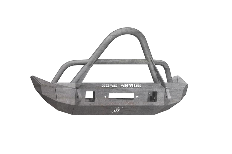 Road Armor 18-20 Jeep Wrangler JL Stealth Front Winch Bumper w/Stinger Guard Mid Width - Raw